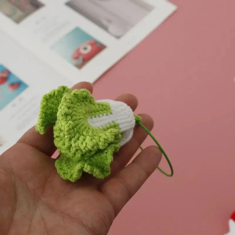 Handmade bok choy keychain