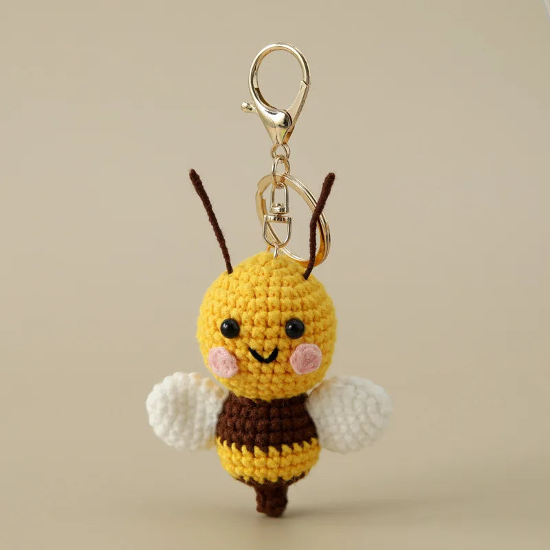 Handmade honey bee keychain