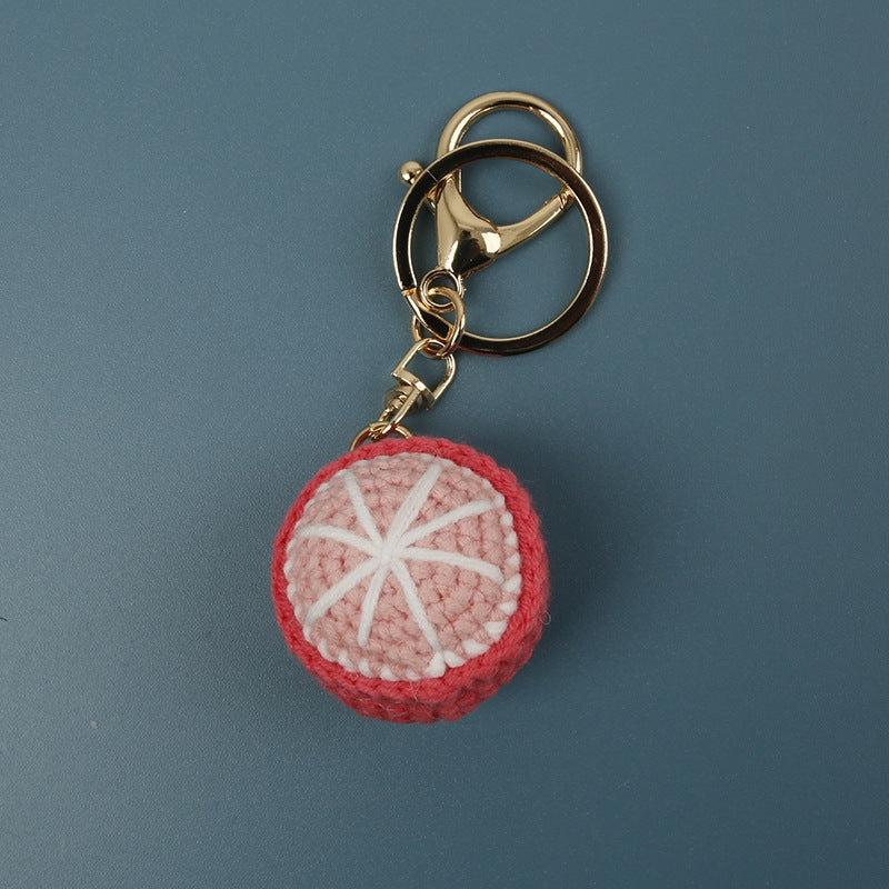 Handmade Crochet Keyring- Kiwi Fruit