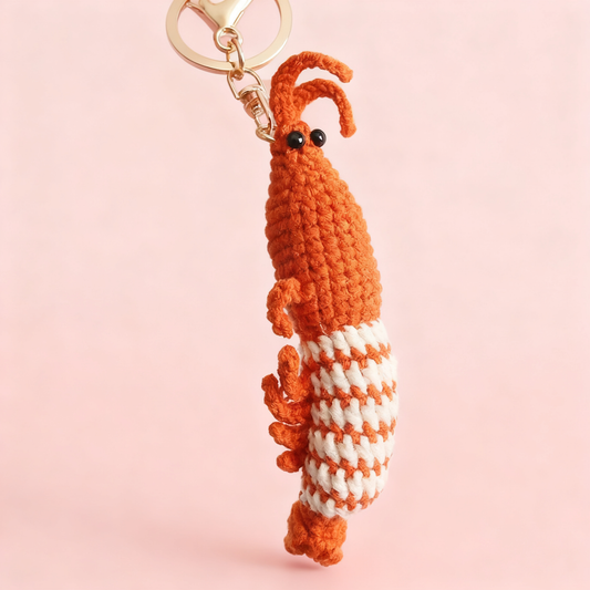 Handmade Crochet Keyring- Shrimp/Crab/Clown Fish