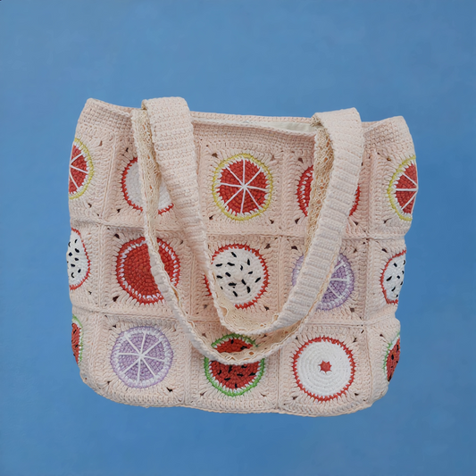 Handmade Crochet Bags- Lemon watermelon